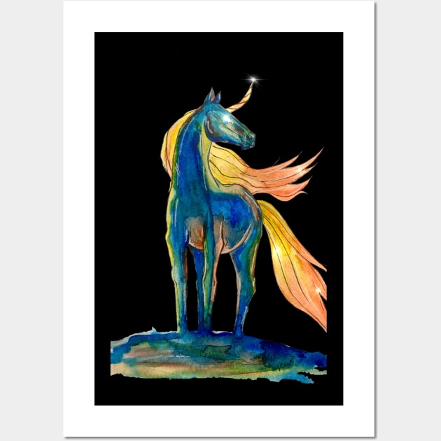 Sorbet unicorn Wall Art by Whettpaint